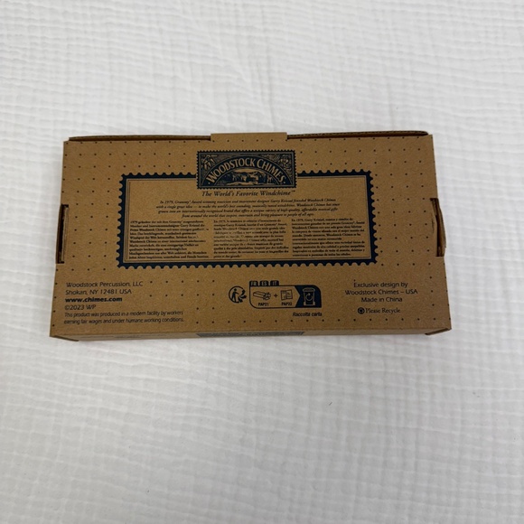 WOODSTOCK MYSTIC SPIRAL TURQUOISE Stone WIND CHIMES Wood Metal Feng Shui NIB NEW - Picture 12 of 17